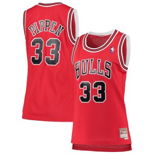Mitchell & Ness Scottie Pippen Trendy Chicago Bulls Women's Red 1997/98 Hardwood Classics Swingman Jersey