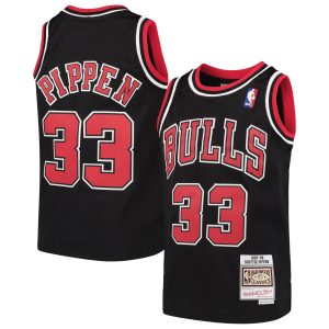 Mitchell & Ness Scottie Pippen Chicago Bulls Fabulous Youth Black Hardwood Classics Swingman Throwback Jersey