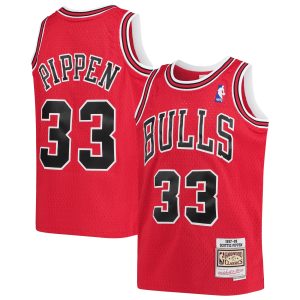 Mitchell & Ness Scottie Pippen Chicago Bulls Youth Red 1997 98 Hardwood Classics Fabulous Swingman Jersey