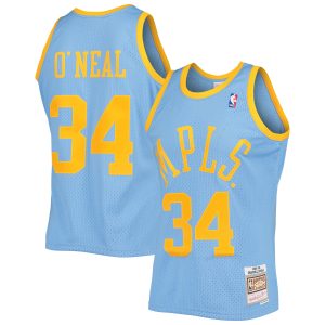 Mitchell & Unique Ness Shaquille O'Neal Los Angeles Lakers Powder Blue Powder Blue Hardwood Classics Swingman Jersey