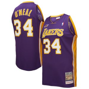 Mitchell Unique & Ness Shaquille O'Neal Los Angeles Lakers Purple 2000 NBA All Star Game Authentic Jersey