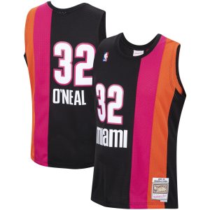Mitchell & Ness Shaquille O'Neal Miami Heat Black 2005/06 Hardwood Classics Swingman Premium Jersey