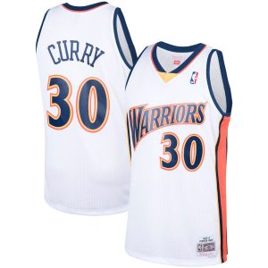 Mitchell & Ness Stephen Curry Golden State Chic Warriors White Hardwood Classics Swingman Jersey