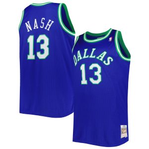 Mitchell & Ness Steve Nash Dallas Mavericks Blue Big Eye - catching & Tall Hardwood Classics 1998/99 Swingman Jersey