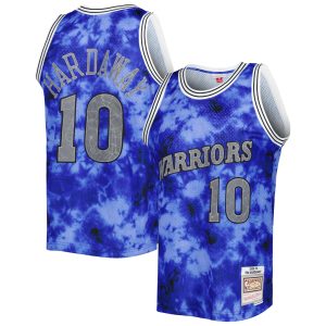 Mitchell & Ness Tim Hardaway Golden State Unique Warriors Blue 1990/91 Galaxy Swingman Jersey