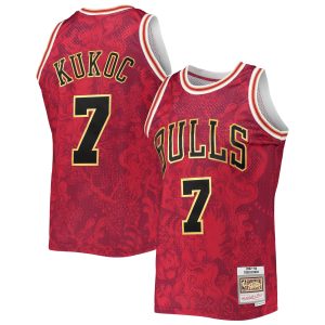 Mitchell & Ness Toni Kukoc Chicago Trendy Bulls Red Hardwood Classics 1997/98 Lunar New Year Swingman Jersey