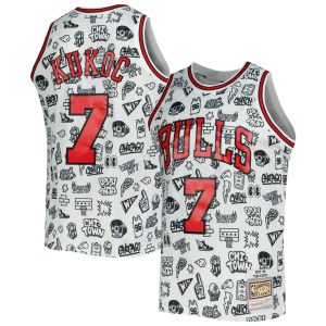 Mitchell & Ness Toni Premium Kukoc Chicago Bulls White 1997/98 Hardwood Classics Doodle Swingman Jersey