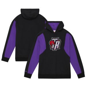 Mitchell & Ness Eye - catching Toronto Raptors Black Color Block 2.0 Fleece Pullover Hoodie