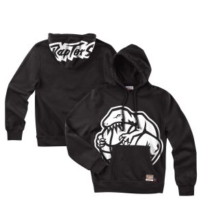Mitchell & Ness Toronto Raptors Black Hardwood Classics Big Face 3.0 Pullover Hoodie Trendy