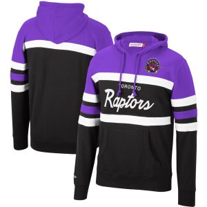 Mitchell & Ness Toronto Raptors Purple/Black Head Coach Eye - catching Pullover Hoodie