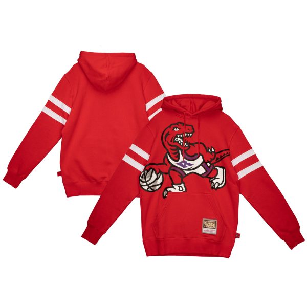Mitchell Gorgeous & Ness Toronto Raptors Red Substantial Fleece Pullover Hoodie