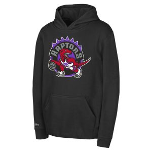 Mitchell & Ness Toronto Raptors Toddler Black Retro Logo Pullover Hoodie Unique