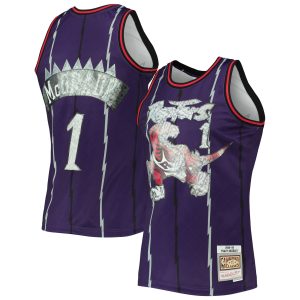 Mitchell & Ness Tracy McGrady Toronto Raptors Purple 1998/99 Hardwood Classics NBA 75th Anniversary Diamond Swingman Jersey Fabulous