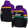 Mitchell & Ness Utah Jazz Black/Purple Head Coach Pullover Hoodie Elegant