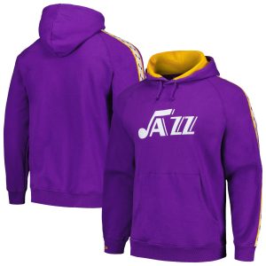 Mitchell & Ness Utah Jazz Purple Hardwood Classics Eye - catching Nights Raglan Pullover Hoodie