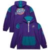 Mitchell & Ness Utah Jazz Unisex Purple Hardwood Classics Team OG 3.0 Anorak Half Zip Chic Windbreaker Jacket