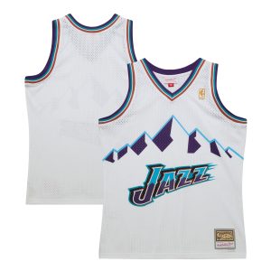 Mitchell & Ness Utah Jazz White Unique 1996 97 Hardwood Classics Swingman Jersey