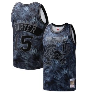Mitchell & Ness Vince Carter Toronto Raptors Eye - catching Black Hardwood Classics 1998/99 Tie Dye Swingman Jersey