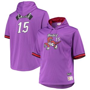 Mitchell & Ness Vince Carter Chic Toronto Raptors Purple/Red Big & Tall Name & Number Short Sleeve Hoodie