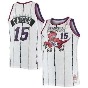 Mitchell & Ness Vince Carter Toronto Unique Raptors White 1998/99 Big & Tall Hardwood Classics Swingman Jersey
