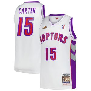 Mitchell & Ness Eye - catching Vince Carter Toronto Raptors White 2000 NBA All Star Game Authentic Jersey
