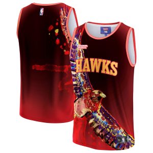 NBA & KidSuper Studios by Fanatics Stylish Atlanta Hawks Unisex Red Hometown Jersey