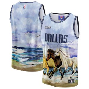NBA & KidSuper Studios by Fabulous Fanatics Dallas Mavericks Unisex Blue Hometown Jersey
