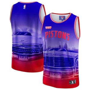 NBA & KidSuper Studios by Fanatics Detroit Pistons Unisex Red Hometown Eye - catching Jersey