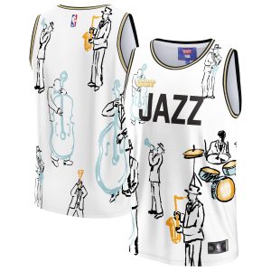 NBA & KidSuper Studios by Fanatics Utah Jazz Unisex White Hometown Jersey Gorgeous