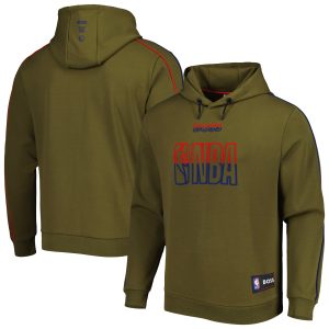 NBA x Hugo Boss Olive Team Chic Bounce Tri Blend Pullover Hoodie