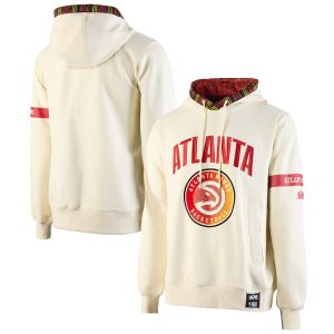 NBA x Two Hype Atlanta Hawks Cream Culture & Hoops Collection Premium Fabulous Pullover Hoodie