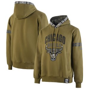 NBA x Two Hype Chicago Bulls Olive Culture & Hoops Collection Premium Pullover Hoodie Unique