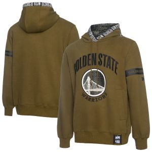 NBA x Stylish Two Hype Golden State Warriors Olive Culture & Hoops Collection Premium Pullover Hoodie
