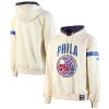 NBA x Two Hype Philadelphia 76ers Cream Culture & Hoops Collection Fabulous Premium Pullover Hoodie