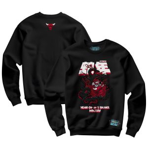 NBALab x Hyperfly Chicago Chic Bulls Unisex Black Year of the Snake Lunar New Year Collection Sweatshirt