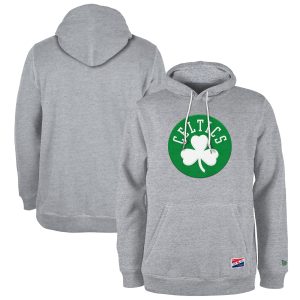 New Era Premium Boston Celtics Gray Corduroy Applique Pullover Hoodie