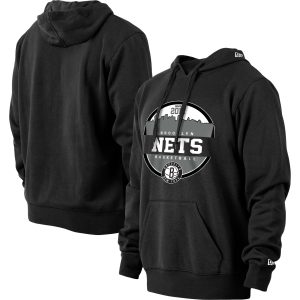 New Era Brooklyn Nets Black Localized Fabulous Pullover Hoodie
