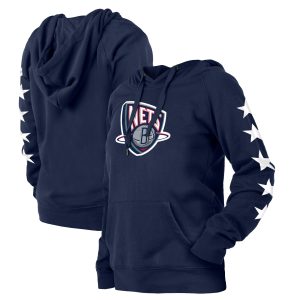 New Era Brooklyn Unique Nets Women's Navy 2021/22 City Edition Pullover Hoodie