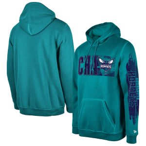 New Era Charlotte Elegant Hornets Teal Tip Off Collection Pullover Hoodie