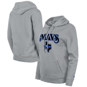 New Era Dallas Mavericks Women's Gray 2023/24 City Edition Pullover Hoodie Stylish