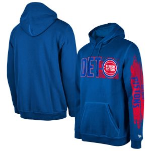 New Era Detroit Pistons Red Unique Tip Off Collection Pullover Hoodie