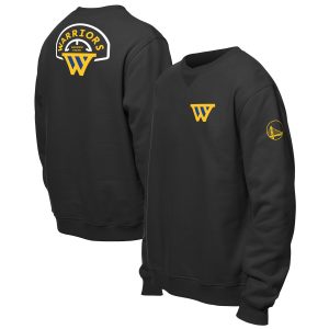 New Elegant Era Golden State Warriors Black "W" Statement Pullover Sweatshirt