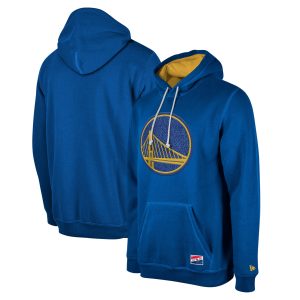 New Era Golden State Warriors Royal Unique Corduroy Applique Pullover Hoodie