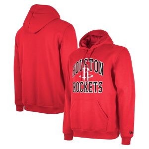 New Era Trendy Houston Rockets Unisex Red 2023/24 Season Tip Off Edition Pullover Hoodie