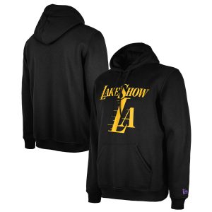 New Era Los Angeles Lakers Black 2024/25 City Edition Stylish Pullover Hoodie