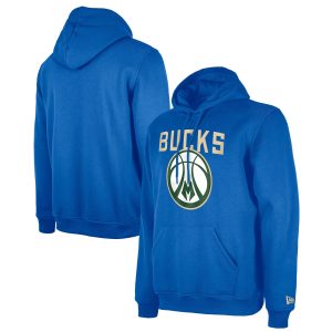 New Era Chic Milwaukee Bucks Royal 2024/25 City Edition Pullover Hoodie