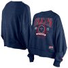 New Era New Orleans Pelicans Women's Navy Throwback Vintage Enzyme Gorgeous Wash Oversized Boxy Pullover Sweatshirt