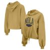 New Stylish Era New Orleans Pelicans Women's Tan 2024/25 City Edition Cropped Pullover Hoodie