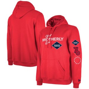 New Fabulous Era Philadelphia 76ers Red Big & Tall 2023/24 City Edition Jersey Pullover Hoodie