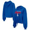 New Era Philadelphia 76ers Women's Royal 2024/25 City Edition Cropped Unique Pullover Hoodie